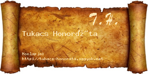 Tukacs Honoráta névjegykártya